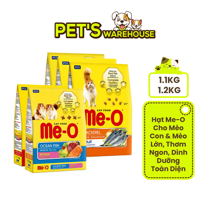 [1.1KG-1.2KG] Hạt Me-O Cho Mèo Con & Mèo Lớn