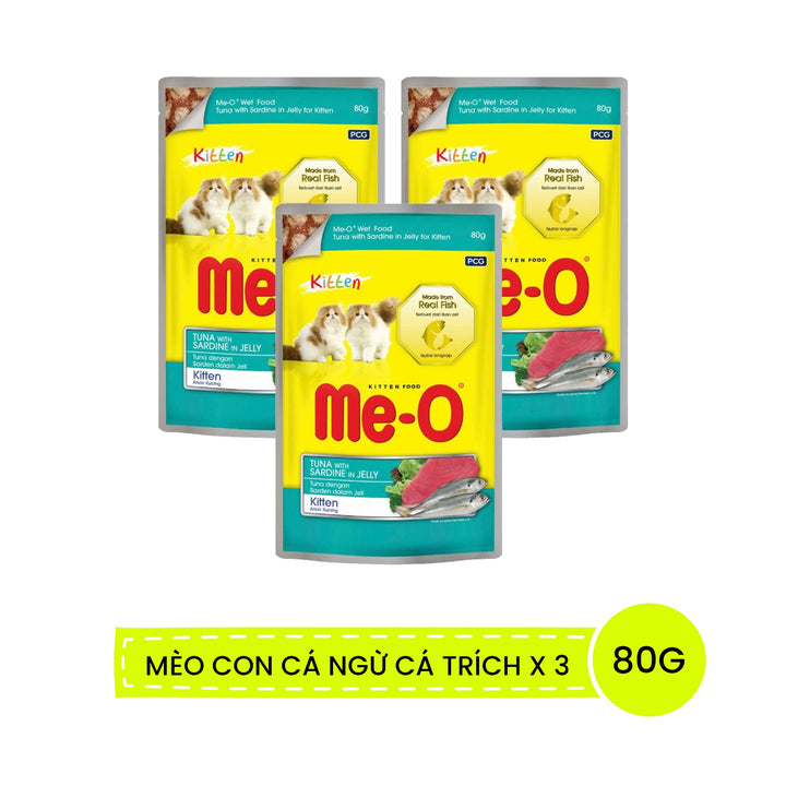 Pate Me-O Cho Mèo Con & Mèo Lớn 80G