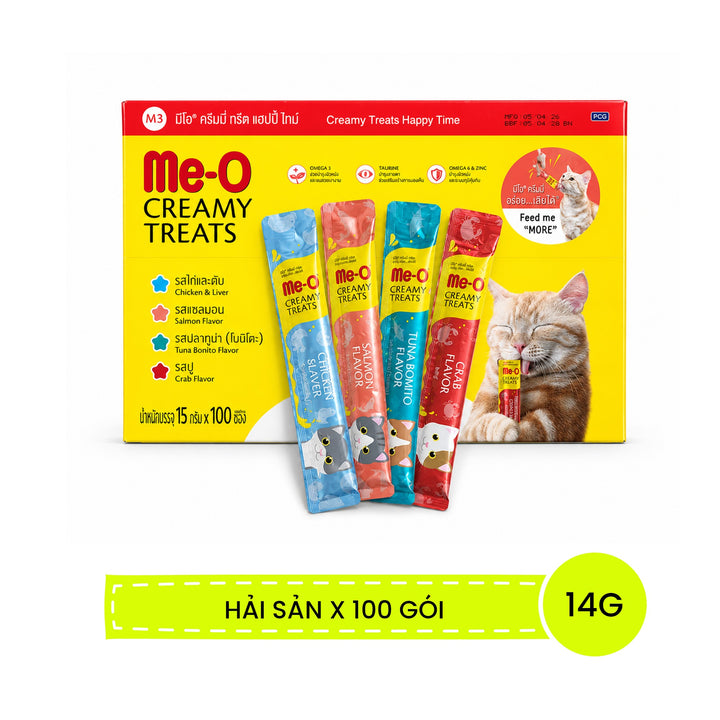 [Hộp 100 Tuýp] Súp Thưởng Me-o Mix Vị
