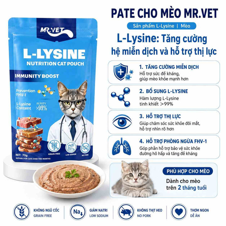 Pate Cho Mèo Mr.Vet 70G