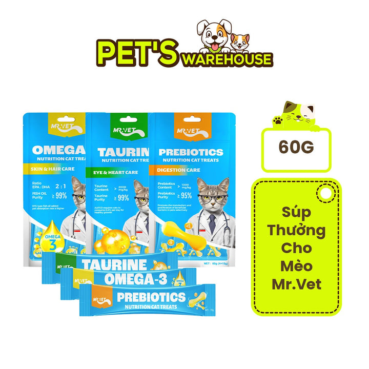 Súp Thưởng Cho Mèo Mr.Vet 60G