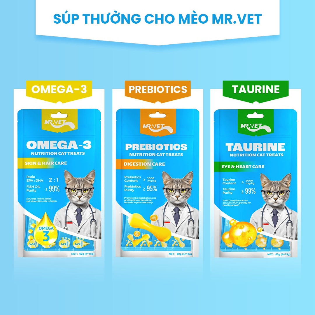 Súp Thưởng Cho Mèo Mr.Vet 60G