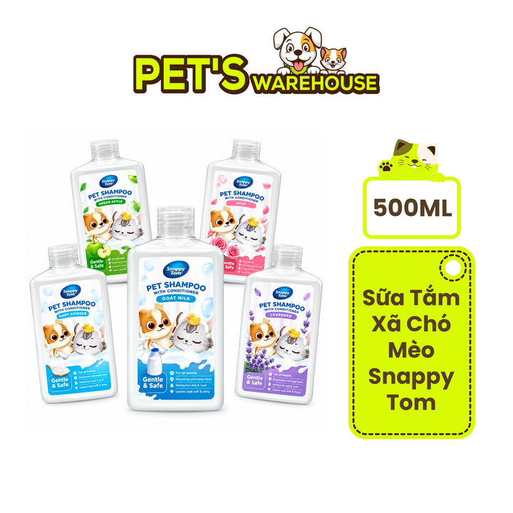 Sữa Tắm Xả Snappy Tom Cho Chó Mèo 500ML