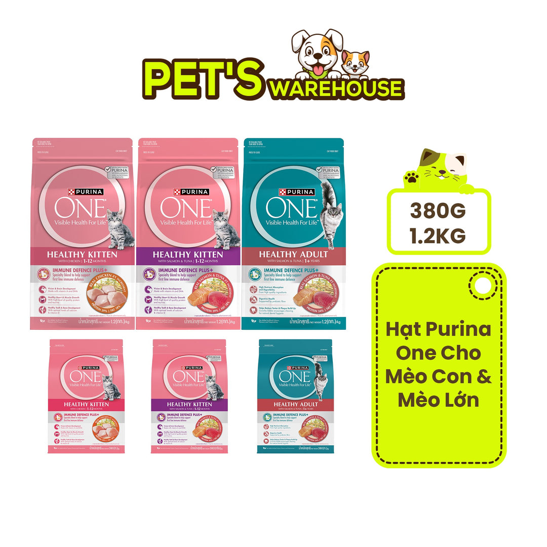 [380G-1.2KG] Hạt Purina One Cho Mèo Con & Mèo Lớn