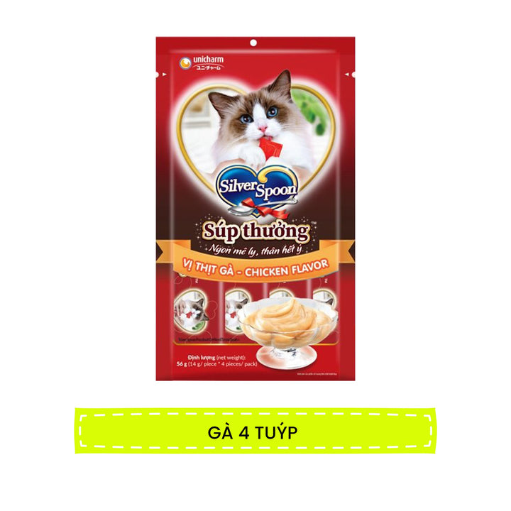 Súp Thưởng Mèo Silver Spoon Gói 4 Tuýp
