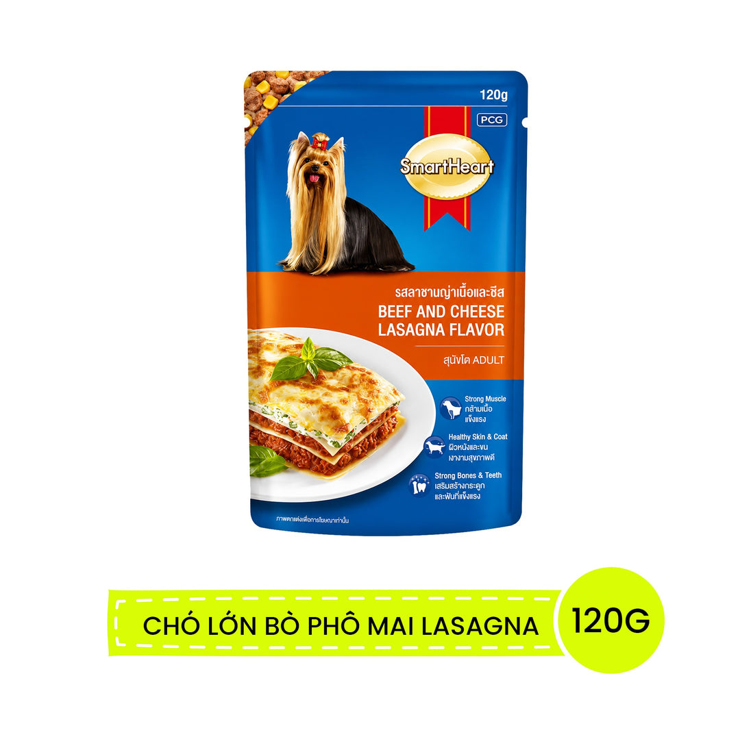 Pate SmartHeart Cho Chó Con & Chó Lớn Gói 120g, 130G