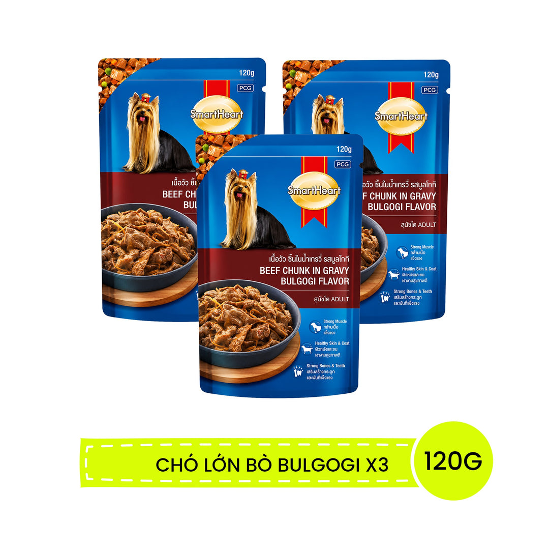 Pate SmartHeart Cho Chó Con & Chó Lớn Gói 120g, 130G