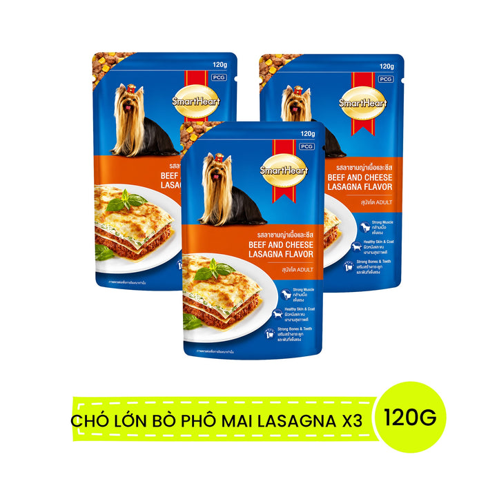 Pate SmartHeart Cho Chó Con & Chó Lớn Gói 120g, 130G