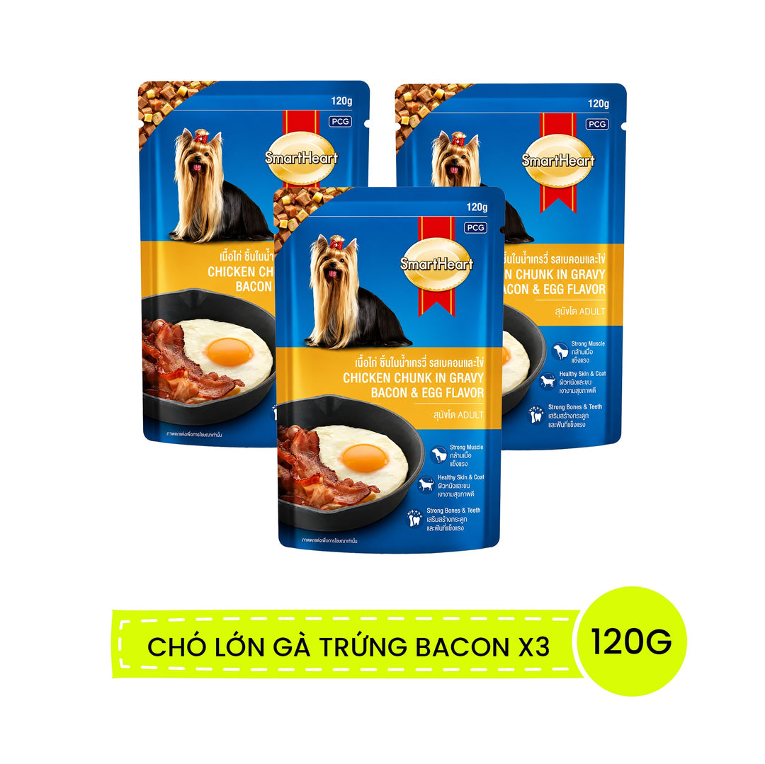 Pate SmartHeart Cho Chó Con & Chó Lớn Gói 120g, 130G