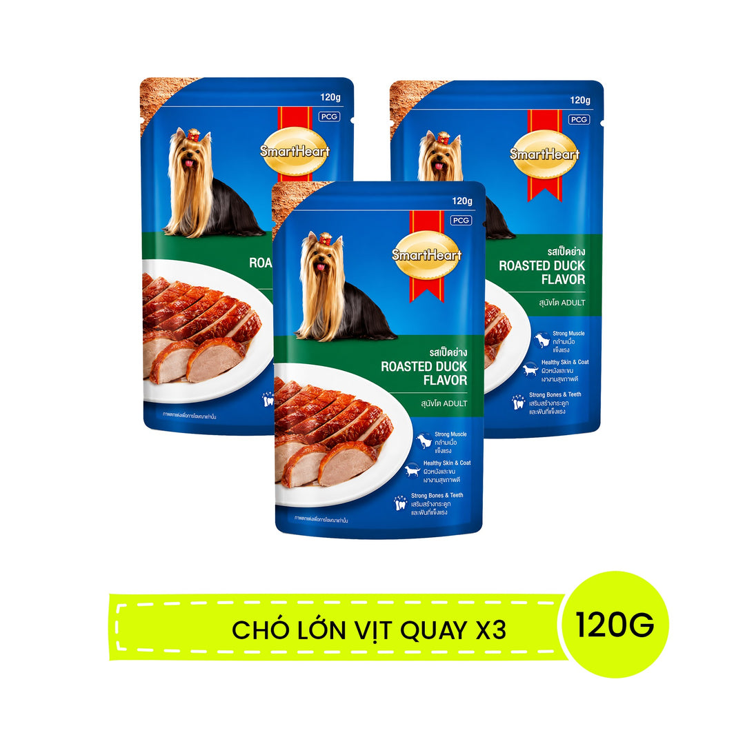 Pate SmartHeart Cho Chó Con & Chó Lớn Gói 120g, 130G