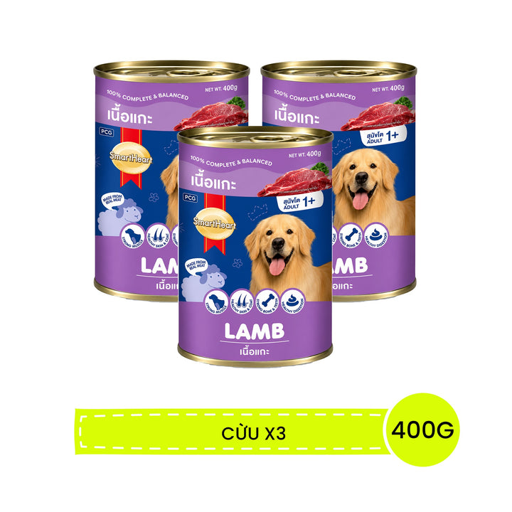 Pate SmartHeart Cho Chó Lon 400G - Thức Ăn Ướt Thơm Ngon, Giàu Dinh Dưỡng