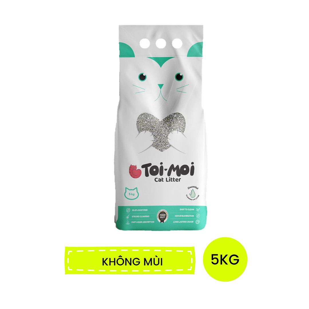 Cát Đất Sét Toi Moi Vệ Sinh Mèo 5KG – 10KG
