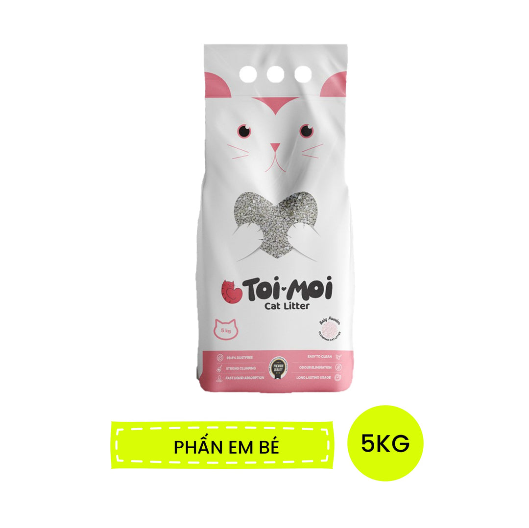 Cát Đất Sét Toi Moi Vệ Sinh Mèo 5KG – 10KG