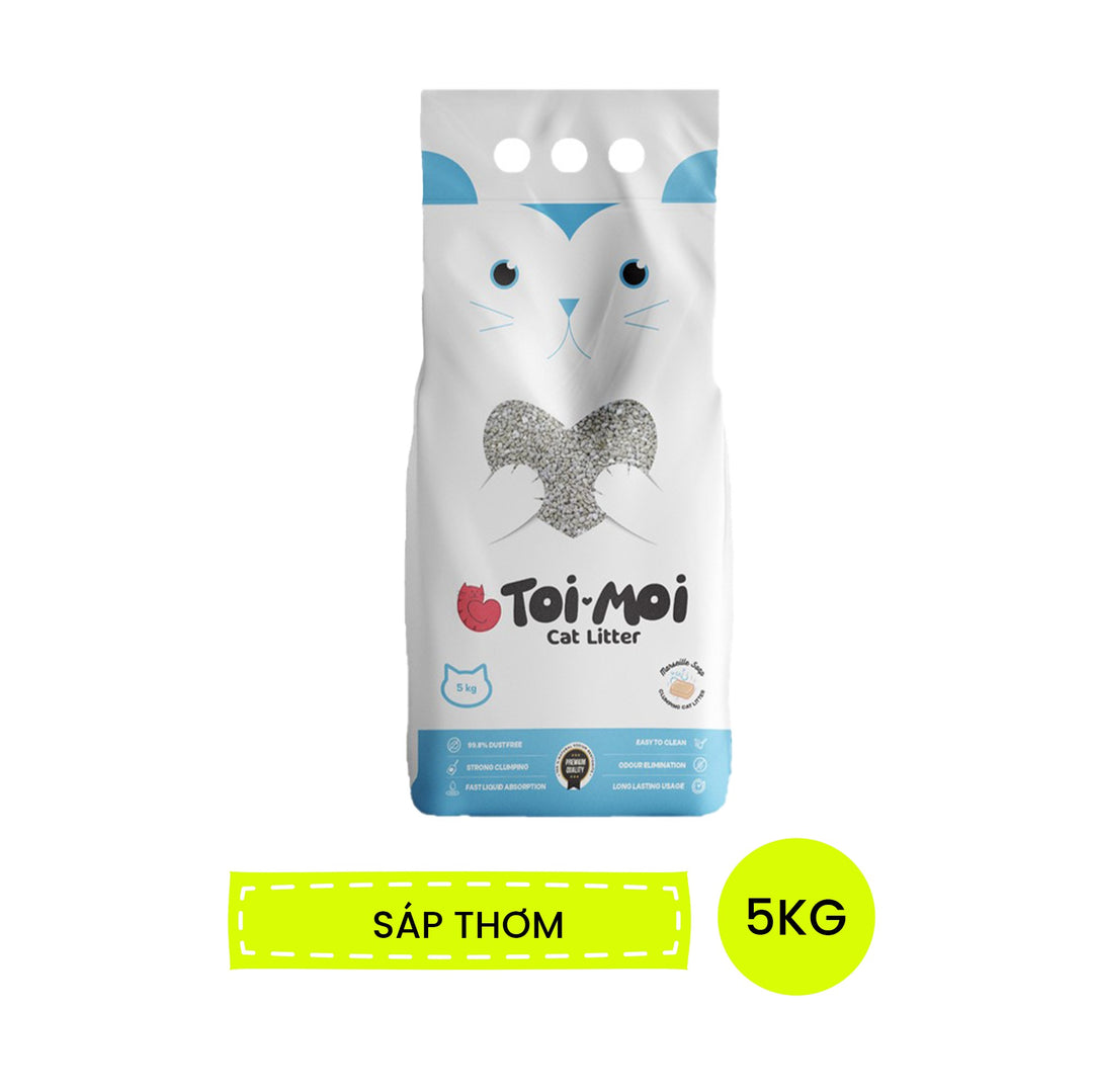 Cát Đất Sét Toi Moi Vệ Sinh Mèo 5KG – 10KG