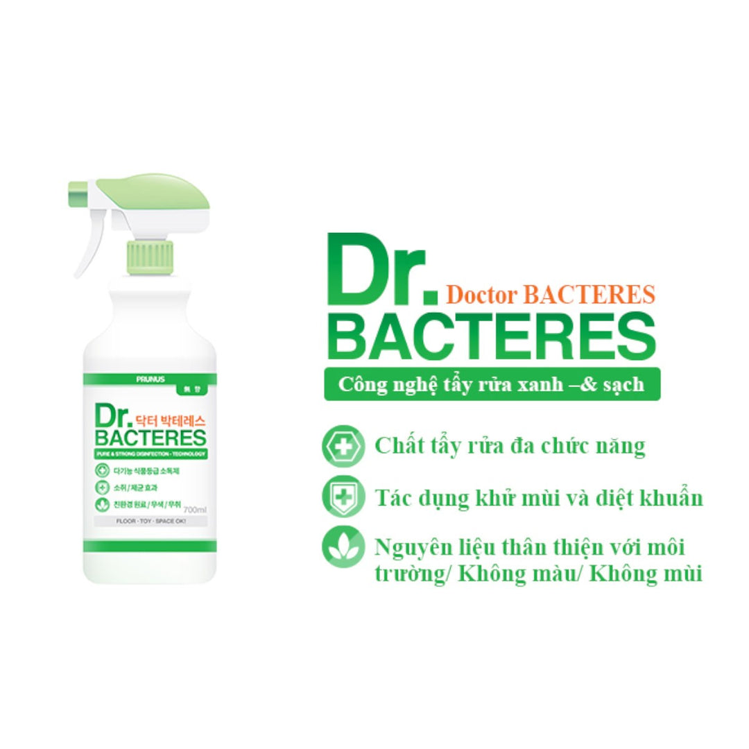 Xịt Khử Mùi Diệt Khuẩn Prunus Dr.Bacteres  700ML