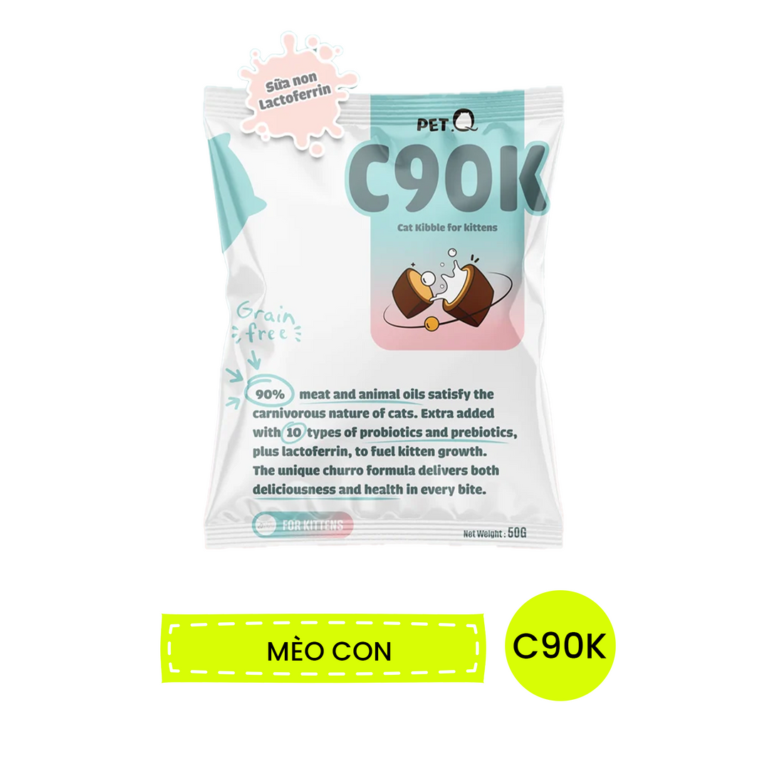 [1KG] Hạt Nhân Thịt Cho Mèo PetQ Churro Mèo Mọi Lứa Tuổi