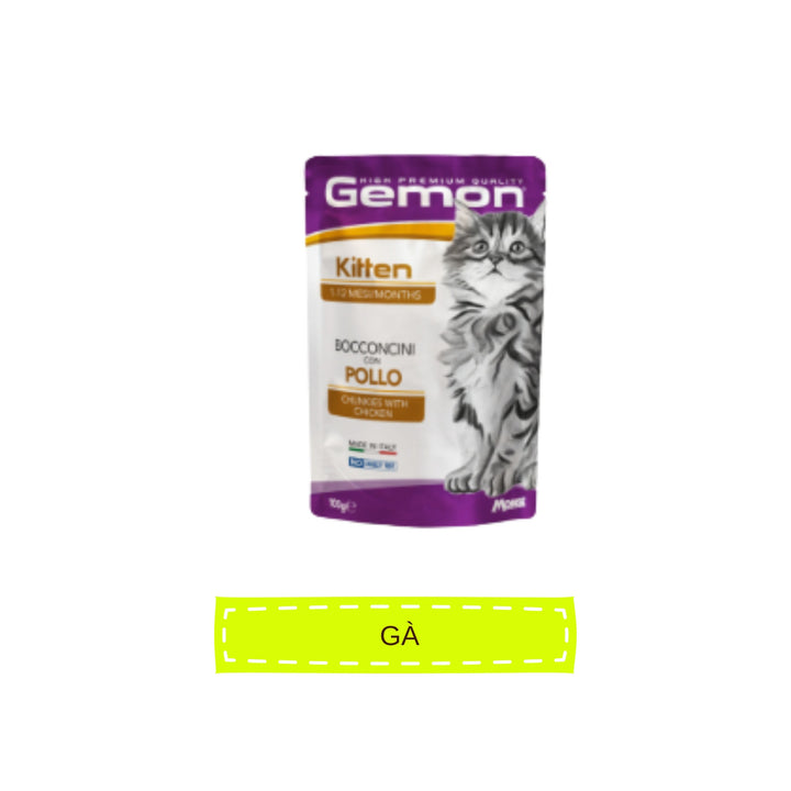 Pate Gemon High Premium Quality Cho Chó & Mèo, Gói 100g