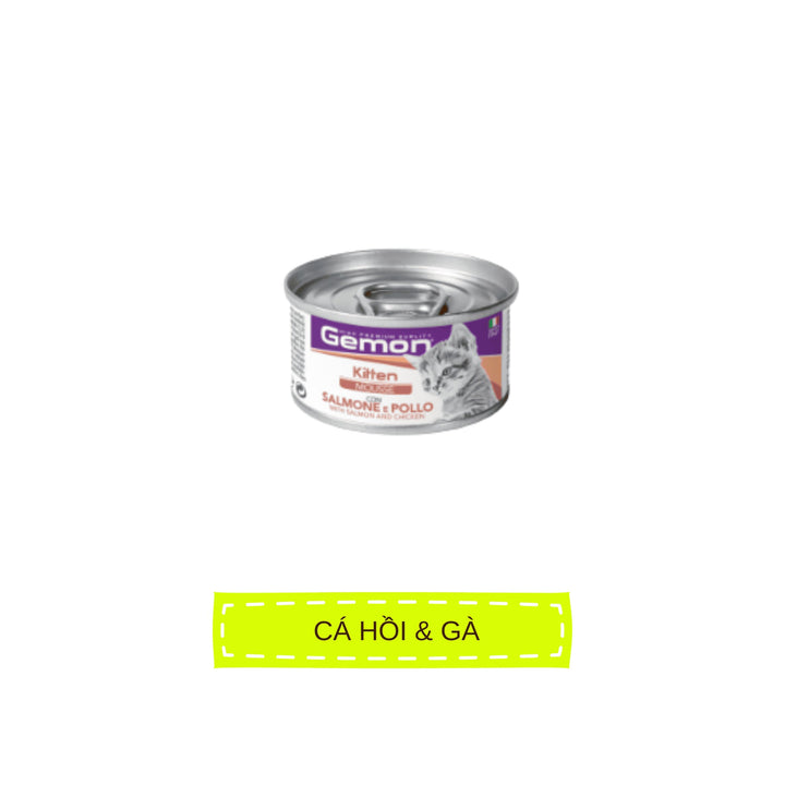 Pate Gemon High Premium Quality Cho Mèo Con & Mèo Lớn, Lon 85g