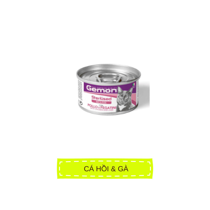 Pate Gemon High Premium Quality Cho Mèo Con & Mèo Lớn, Lon 85g