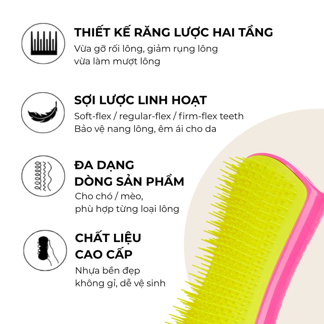 Lược gỡ rối lông Tangle Teezer cho chó mèo, nhiều màu