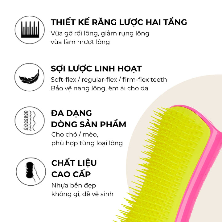 Lược gỡ rối lông Tangle Teezer cho chó mèo, nhiều màu