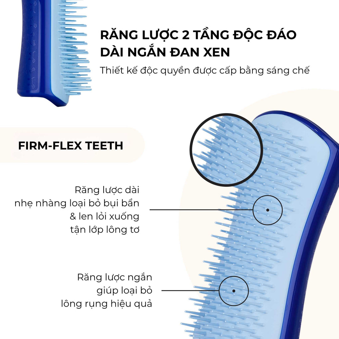 Lược gỡ rối Tangle Teezer cho chó De-shedding, giúp loại bỏ lông rụng và bụi bẩn