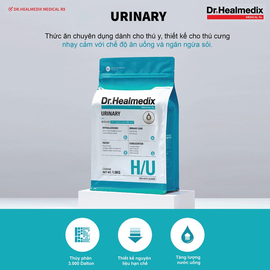 Hạt Cho Chó DR.HEALMEDIX URINARY (H/U) - HỖ TRỢ TIẾT NIỆU , Túi 1.5Kg