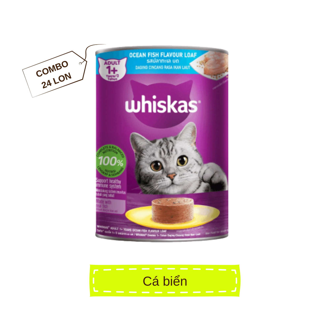 [Thùng 24 Lon] Pate Whiskas Mèo Trưởng Thành 400G