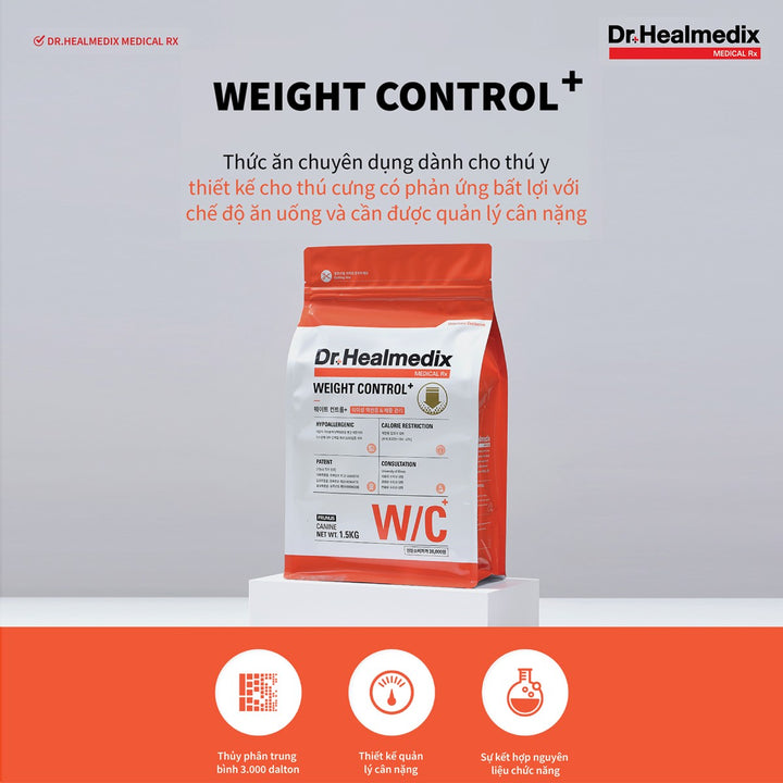 Hạt Cho Chó DR.HEALMEDIX WEIGHT CONTROL (W/C) - KIỂM SOÁT CÂN NẶNG , Túi 1.5Kg