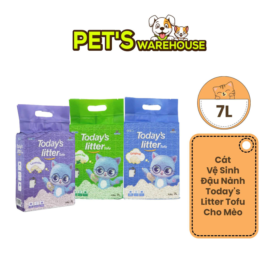 Cát Vệ Sinh Đậu Nành Today's Litter Tofu Cho Mèo, Vón Cục Nhanh, Hương Thơm Dễ Chịu, 7L