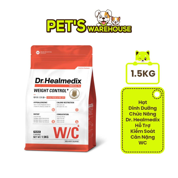Hạt Cho Chó DR.HEALMEDIX WEIGHT CONTROL (W/C) - KIỂM SOÁT CÂN NẶNG , Túi 1.5Kg
