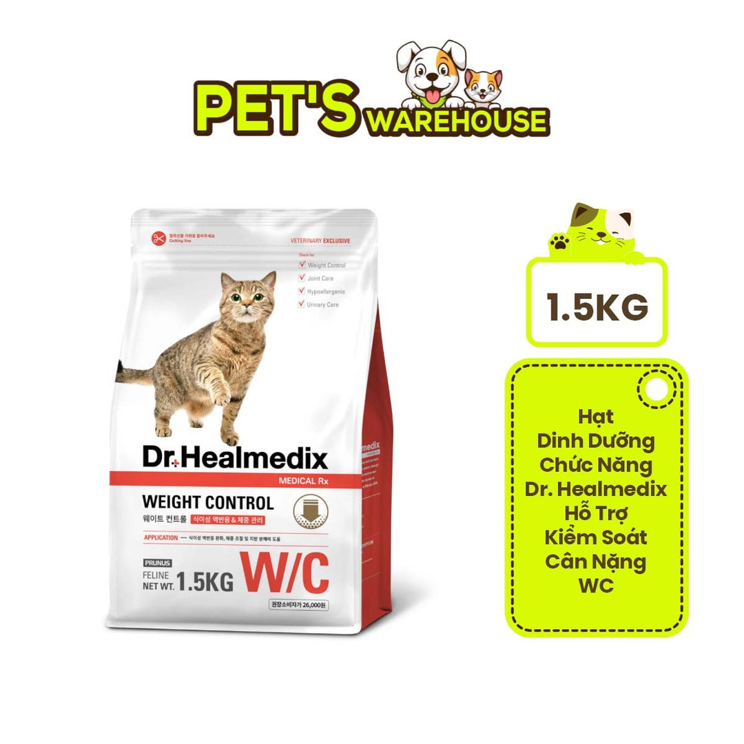 Hạt Cho Mèo Dr. Healmedix Kiểm Soát Cân Nặng (W/C) - (Túi 1.5kg)