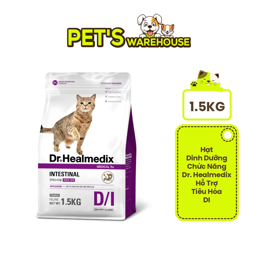 Hạt Cho Mèo Dr. Healmedix Hỗ Trợ Đường Ruột (D/I) - (Túi 1.5kg)