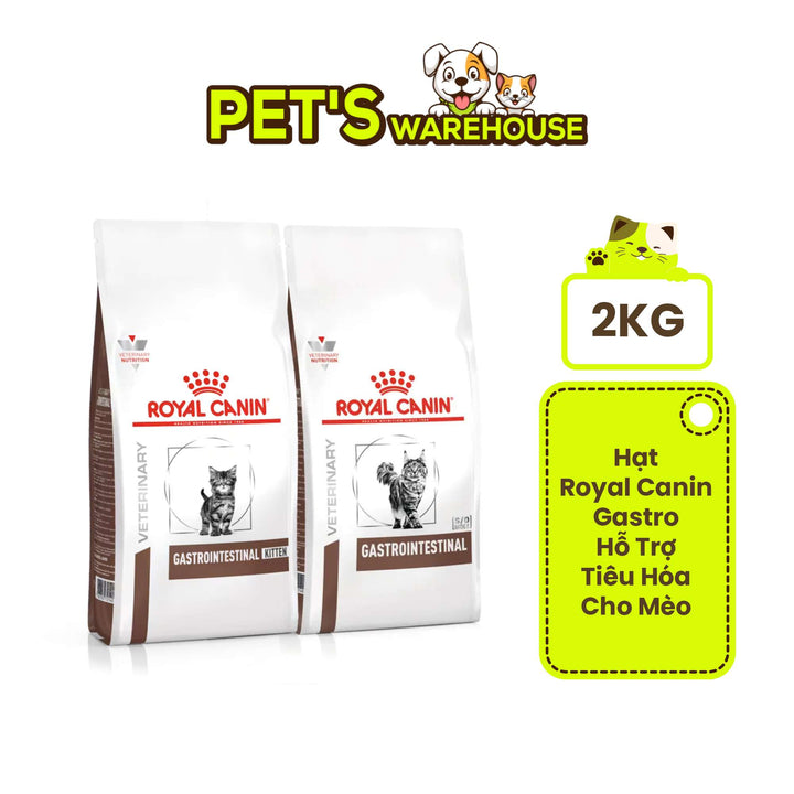 Hạt Royal Canin Gastrointestinal Hỗ Trợ Tiêu Hóa Cho Mèo Con & Mèo Trưởng Thành, Túi 2Kg
