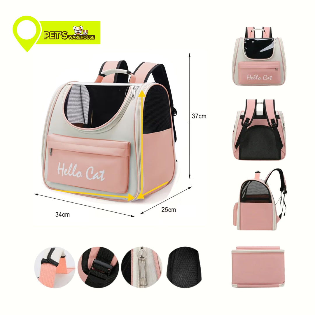 Balo Chó Mèo Hello Cat, Size Lớn, Nhiều Màu, Thoáng Khí, Siêu Tiện Lợi Khi Vận Chuyển