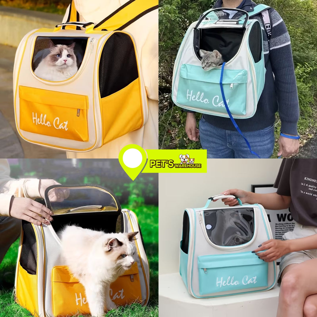 Balo Chó Mèo Hello Cat, Size Lớn, Nhiều Màu, Thoáng Khí, Siêu Tiện Lợi Khi Vận Chuyển