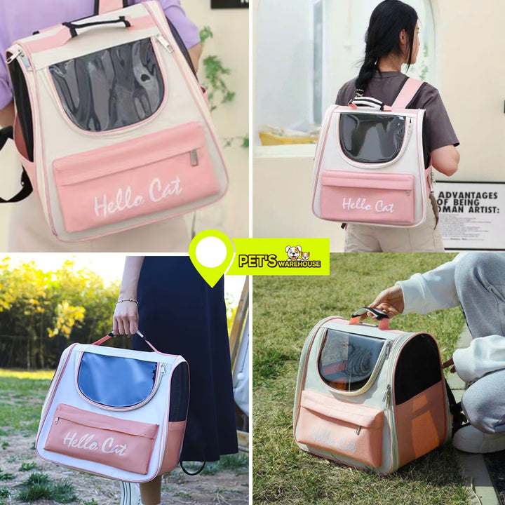Balo Chó Mèo Hello Cat, Size Lớn, Nhiều Màu, Thoáng Khí, Siêu Tiện Lợi Khi Vận Chuyển