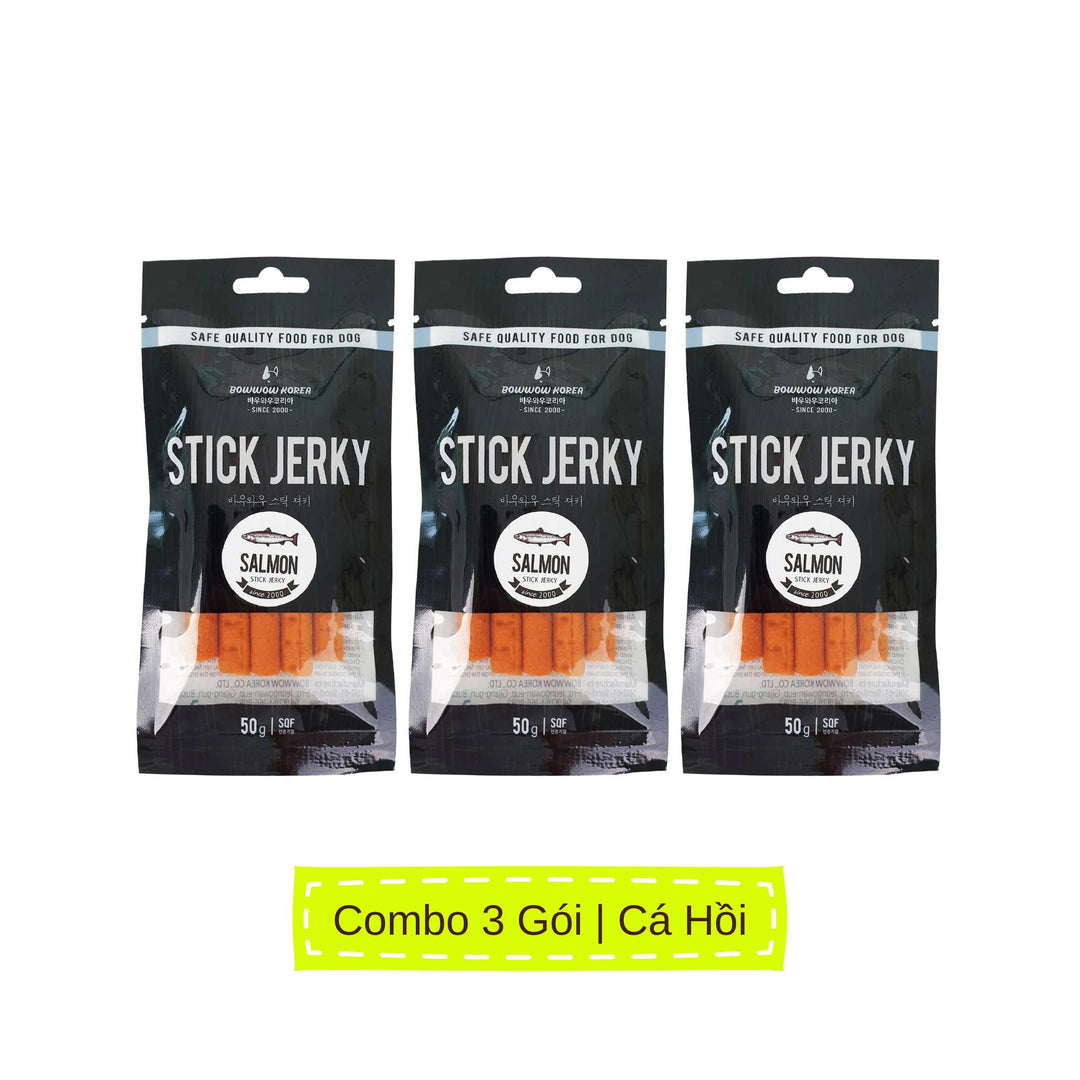 Snack Que Mềm Stick Jerky Bowwow Chó 50G