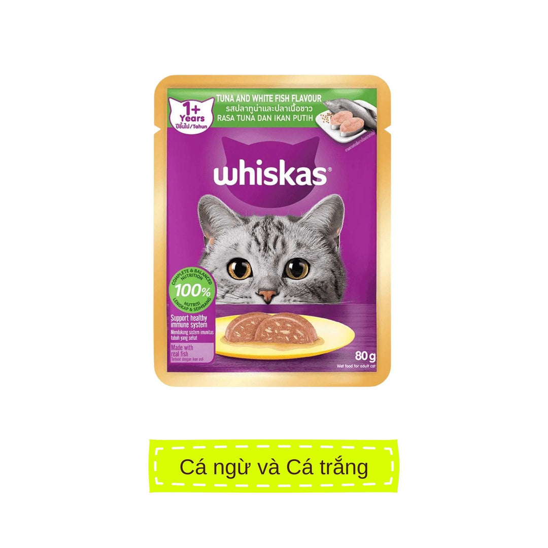 [Combo 28 gói] Pate Whiskas Mèo Trưởng Thành Gói 80G