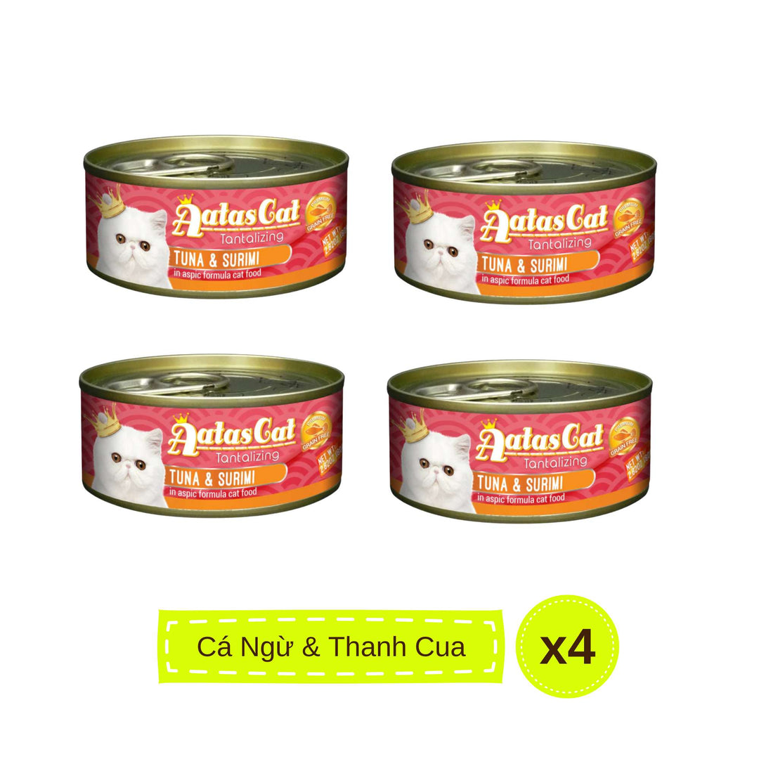 Pate Aatas cho mèo mọi lứa tuổi, lon 80g | Pet's Warehouse