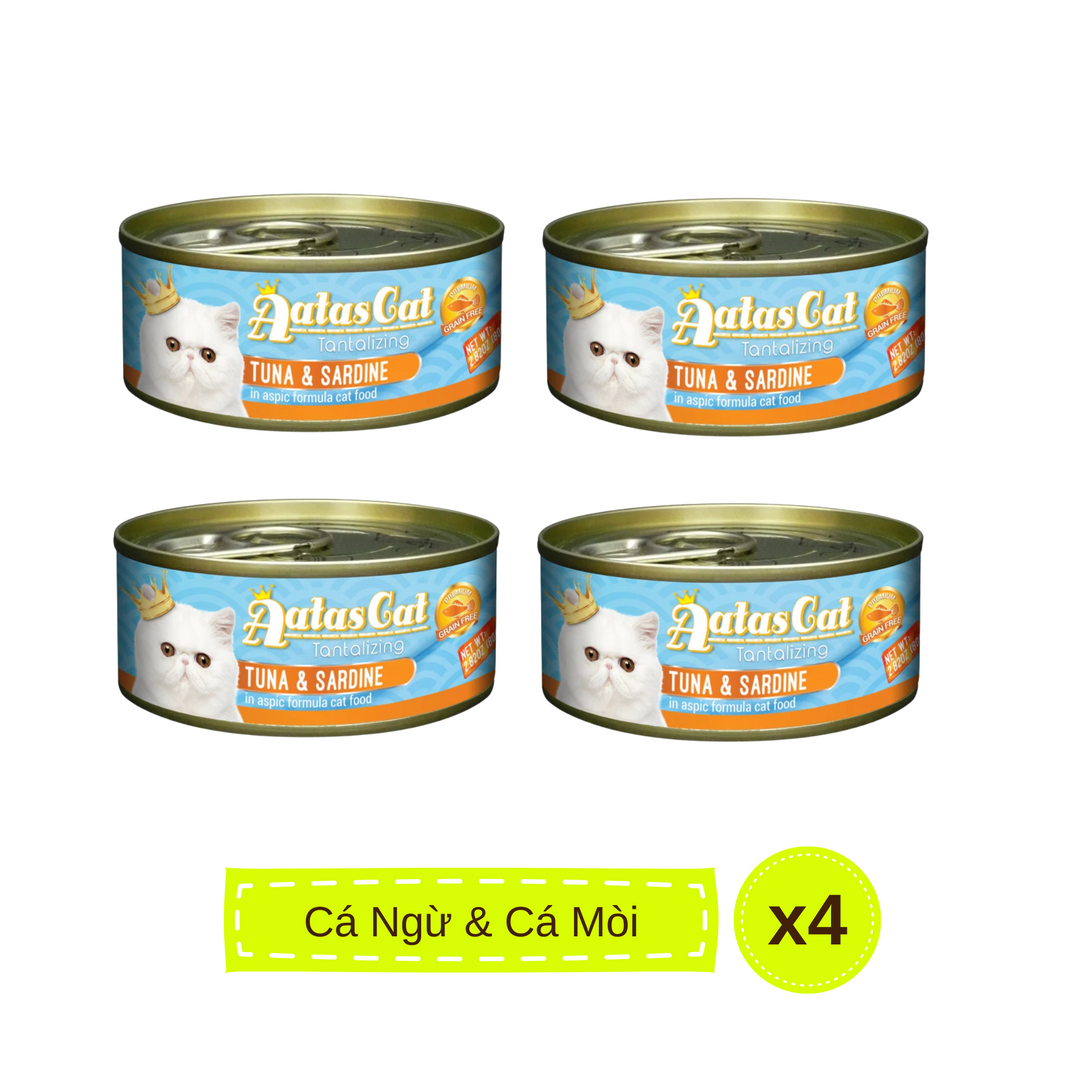Pate Aatas cho mèo mọi lứa tuổi, lon 80g | Pet's Warehouse