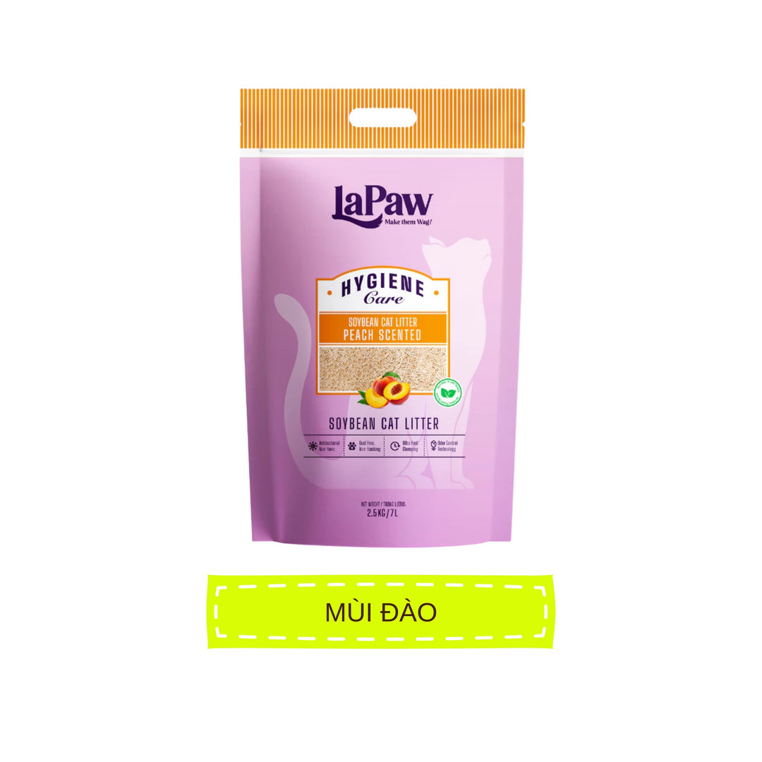 Cát Vệ Sinh Đậu Nành Mix Sắn Cao Cấp La Paw Cho Mèo, Mùi Kẹo Lollipop, 8L / 2.5Kg