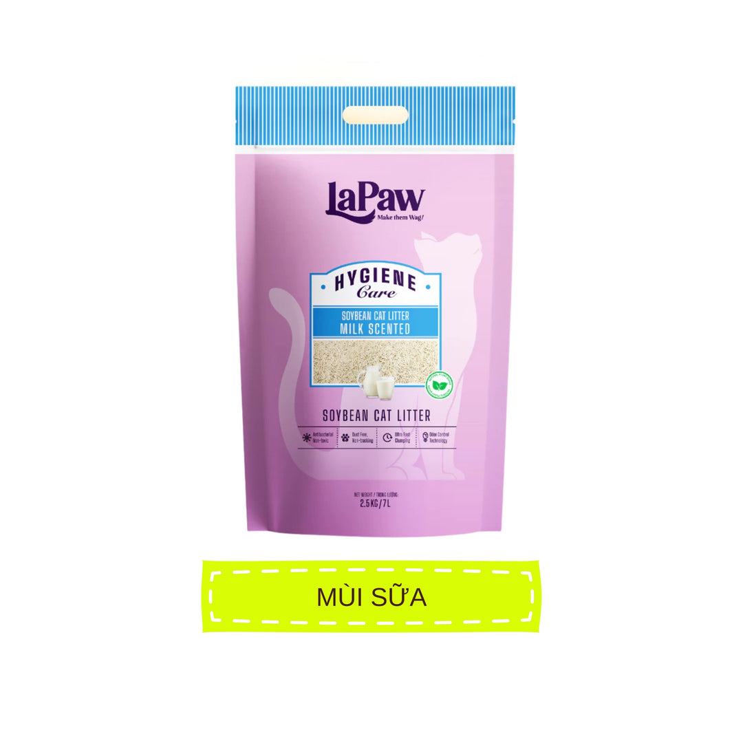 Cát Vệ Sinh Đậu Nành Mix Sắn Cao Cấp La Paw Cho Mèo, Mùi Kẹo Lollipop, 8L / 2.5Kg
