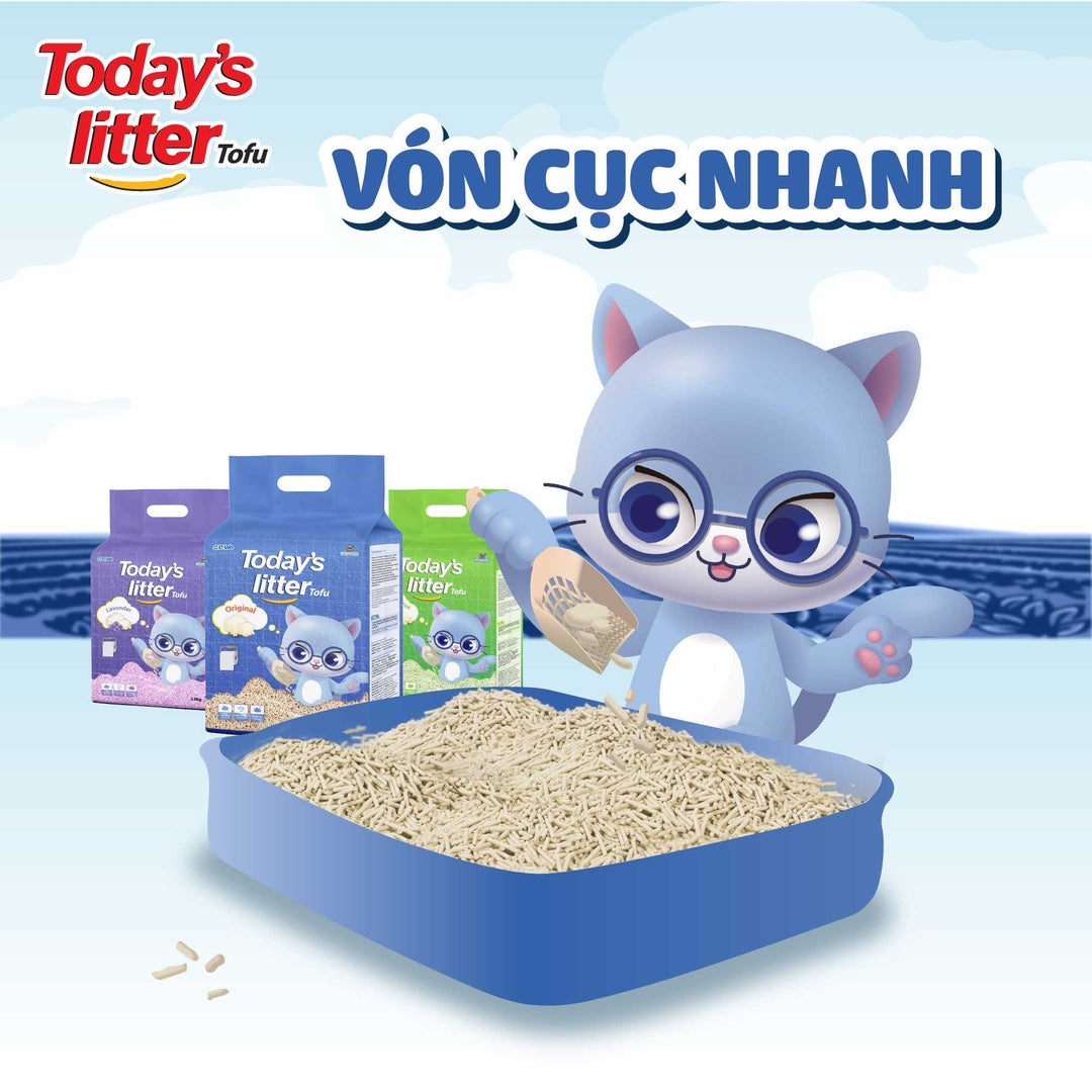 Cát Vệ Sinh Đậu Nành Today's Litter Tofu Cho Mèo, Vón Cục Nhanh, Hương Thơm Dễ Chịu, 7L