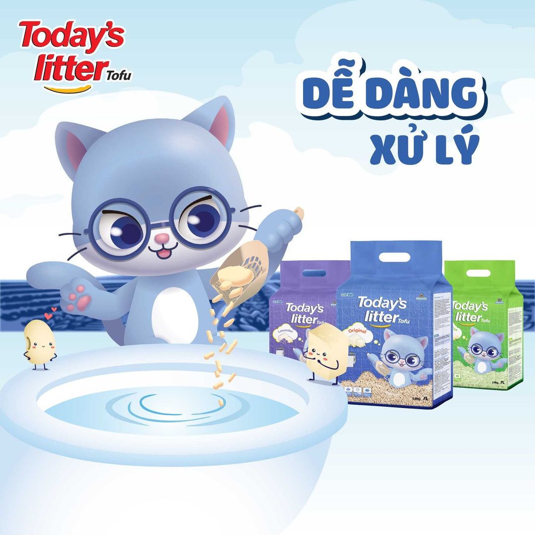 Cát Vệ Sinh Đậu Nành Today's Litter Tofu Cho Mèo, Vón Cục Nhanh, Hương Thơm Dễ Chịu, 7L