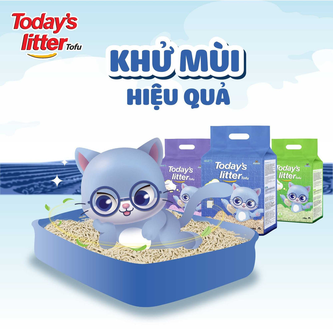 Cát Vệ Sinh Đậu Nành Today's Litter Tofu Cho Mèo, Vón Cục Nhanh, Hương Thơm Dễ Chịu, 7L