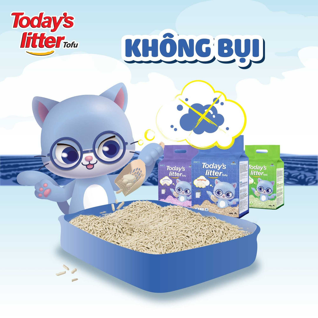 Cát Vệ Sinh Đậu Nành Today's Litter Tofu Cho Mèo, Vón Cục Nhanh, Hương Thơm Dễ Chịu, 7L