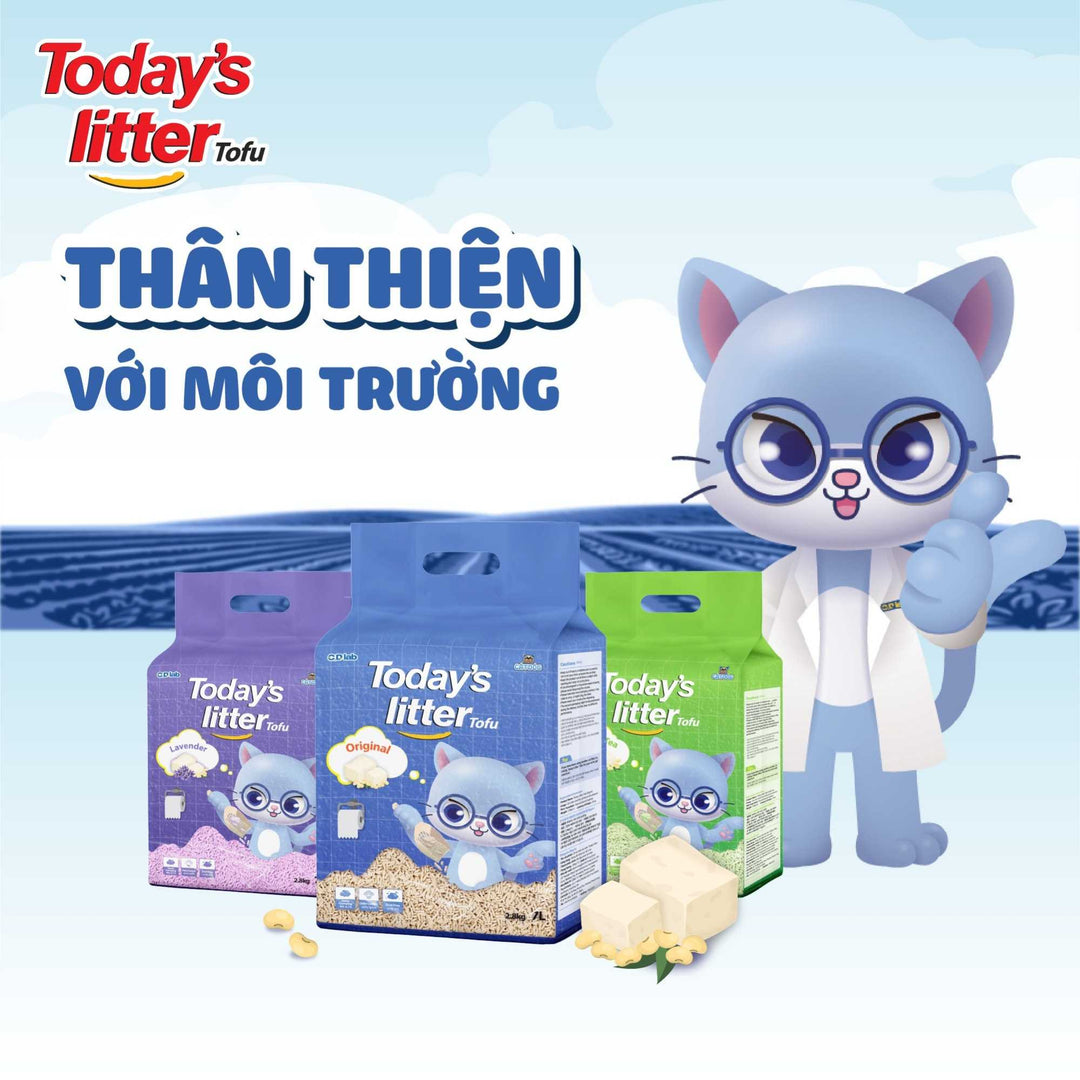 Cát Vệ Sinh Đậu Nành Today's Litter Tofu Cho Mèo, Vón Cục Nhanh, Hương Thơm Dễ Chịu, 7L