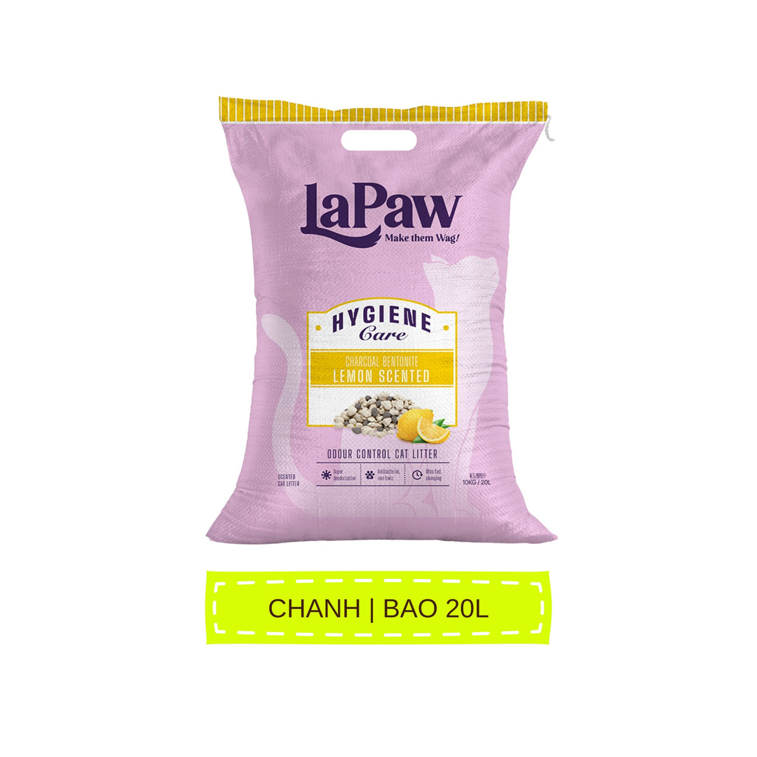 Cát Vệ Sinh Cho Mèo LaPaw Than Hoạt Tính, Siêu Vón Cục, Khử Mùi Tốt, Thơm Lâu, Ít Bụi, Bao 8L/20L