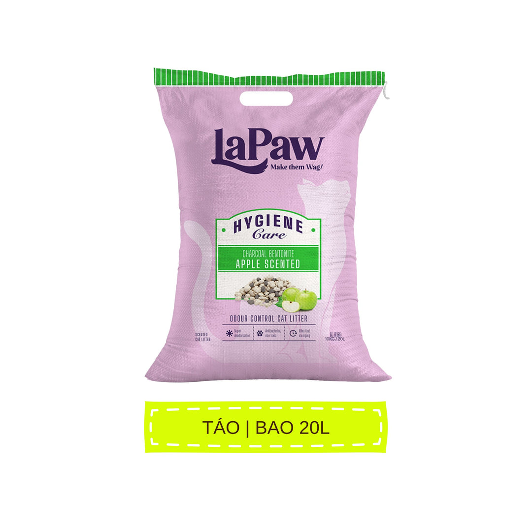 Cát Vệ Sinh Cho Mèo LaPaw Than Hoạt Tính, Siêu Vón Cục, Khử Mùi Tốt, Thơm Lâu, Ít Bụi, Bao 8L/20L